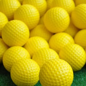 20-Pack Yellow PU Foam Golf Practice Balls Indoor Outdoor Training